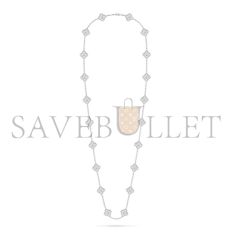 V*n Cl**f arpels vintage alhambra long necklace, 20 motifs vcara43300